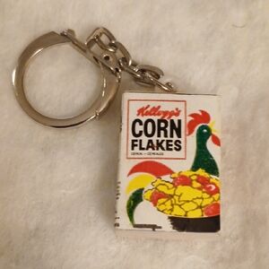 Kellogg's Corn Flakes Mini Keychain - White, Yellow, Red, Green